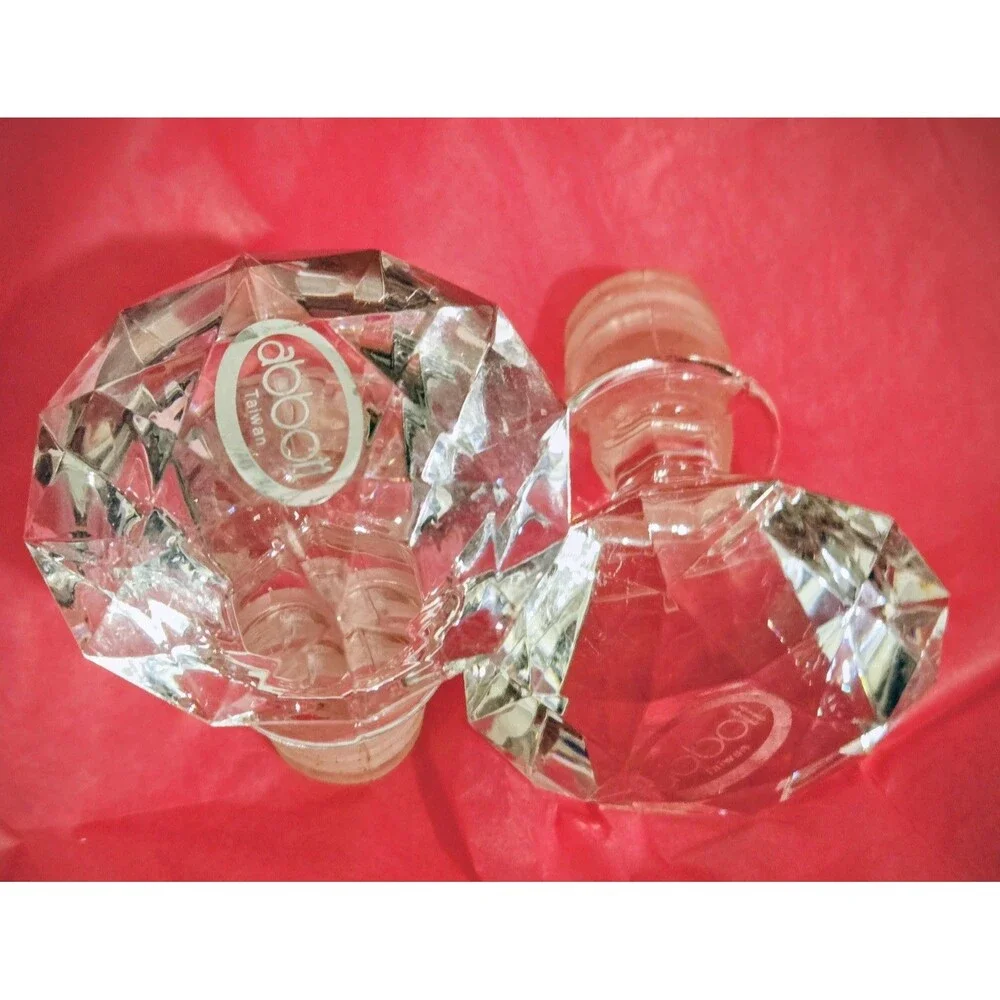 2 Acrylic Gem Wine Bottle Stopper Topper Clear Bling Diamond Shaped Lot